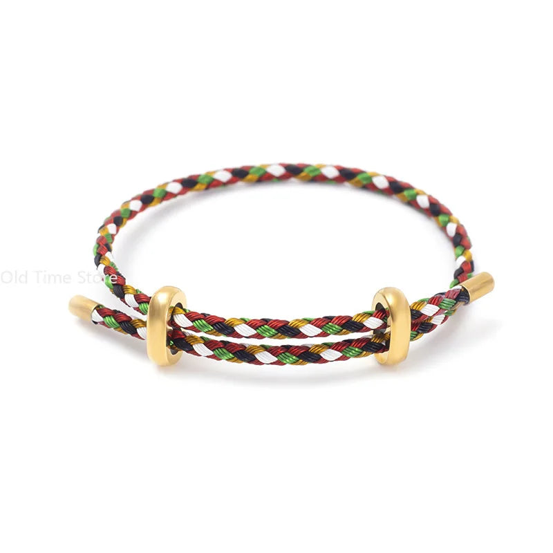 Duo Braid Gold Bar Bracelet