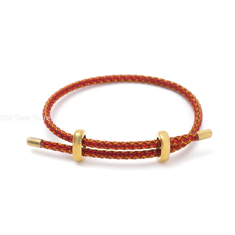 Duo Braid Gold Bar Bracelet