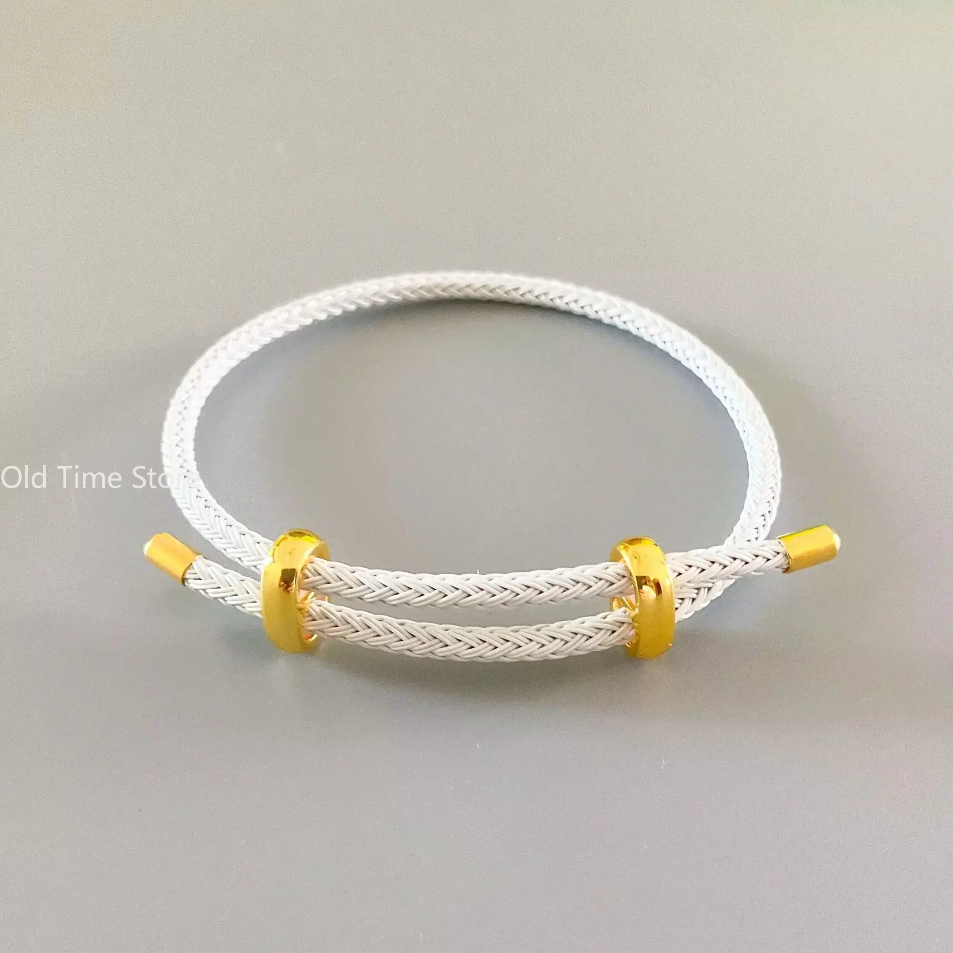 Duo Braid Gold Bar Bracelet