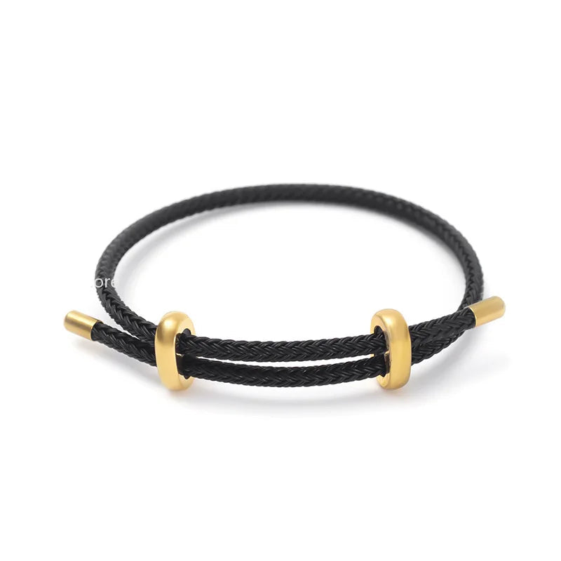 Duo Braid Gold Bar Bracelet